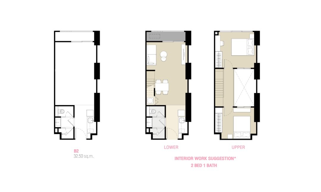 Mặt bằng căn hộ 2PN