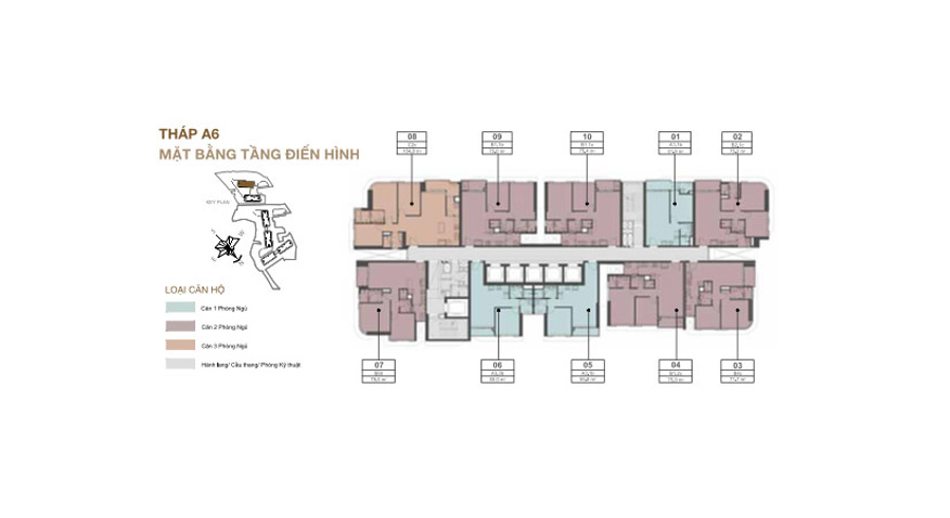 Mặt bằng điển hình Toà A6 Eaton Park
