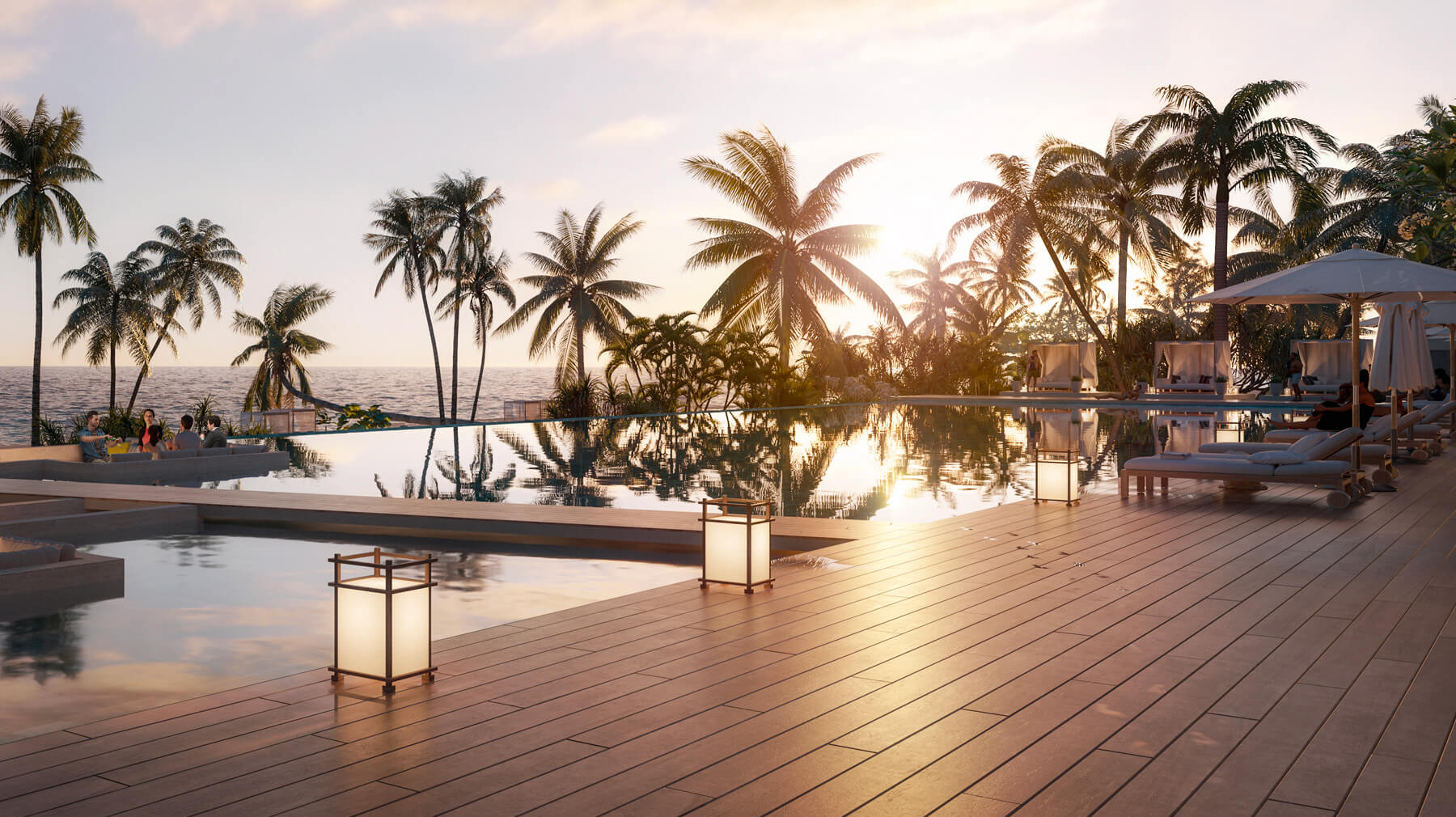 Hồ bơi mặt tiền biển