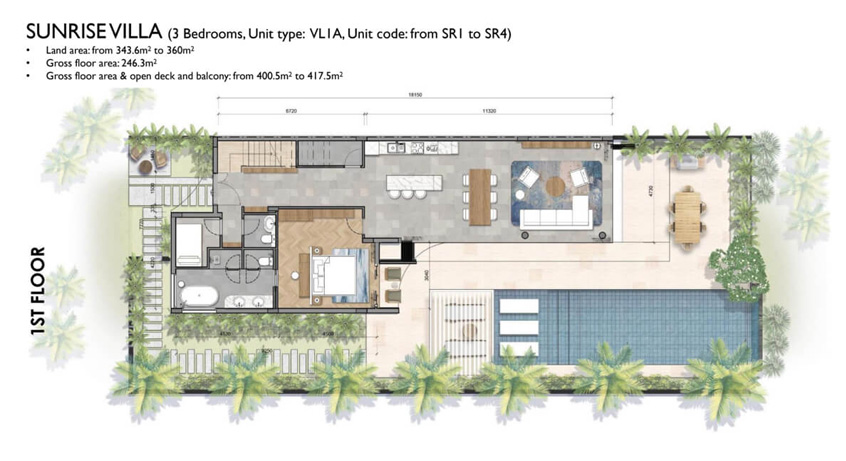 Mặt bằng điển hình Sunrise Villa