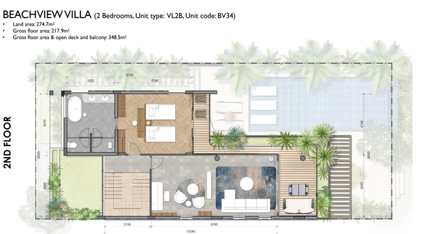 Mặt bằng điển hình Beachview Villa