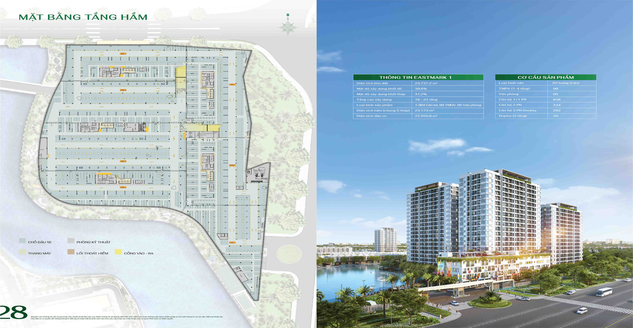 Mặt bằng tầng hầm MT Eastmark City