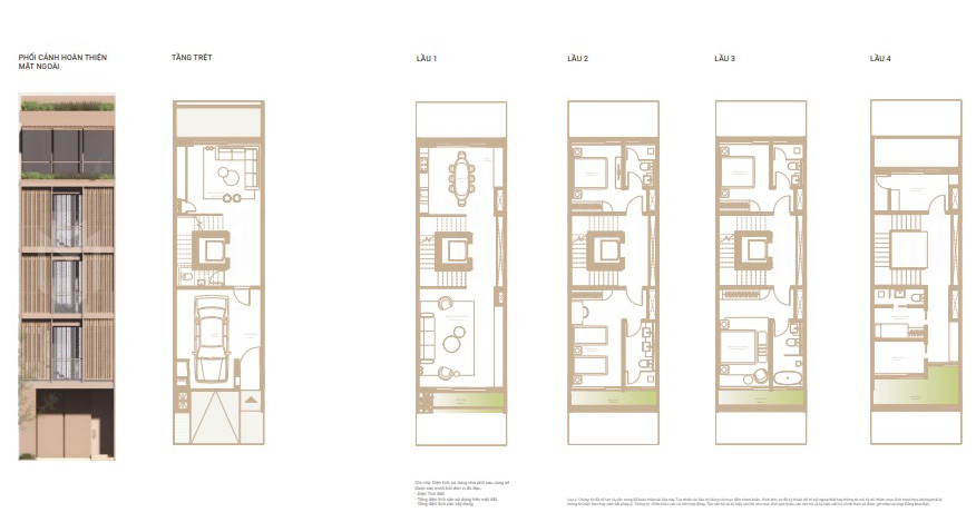 Mặt bằng nhà phố Soho loại 1B The Global City