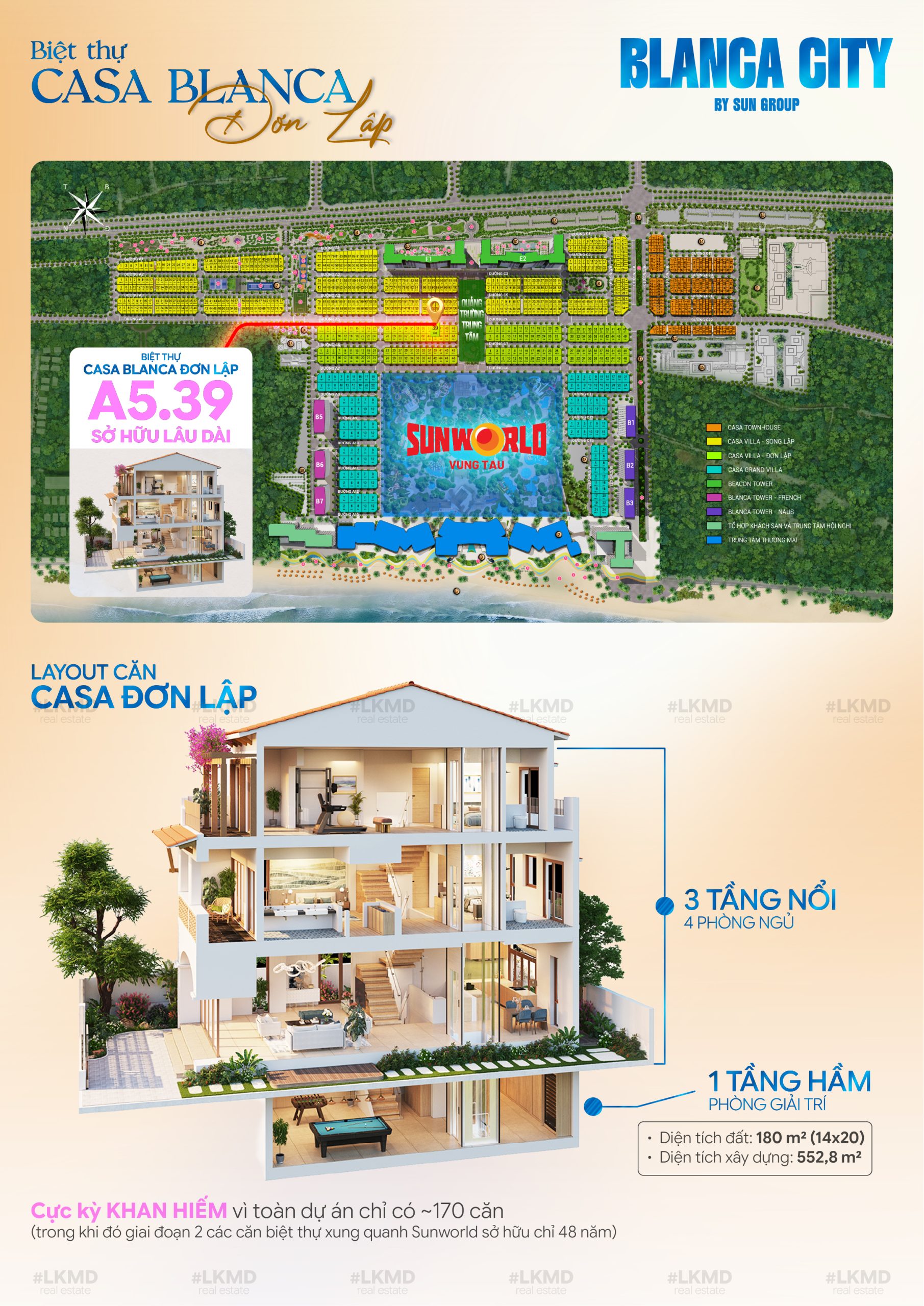 biệt thự đơn lập CASA Blanca 